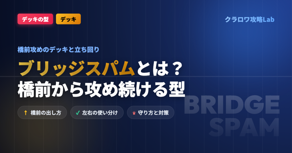 【クラロワ】ブリッジスパムとは？橋前攻めのデッキと立ち回り