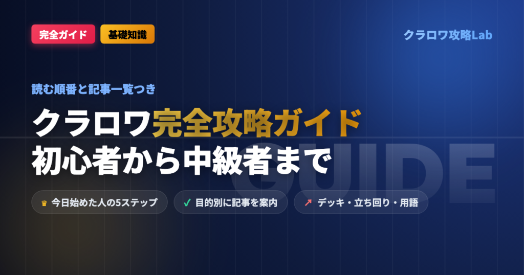【クラロワ】完全攻略ガイド｜初心者から上級者まで読む順番と記事一覧