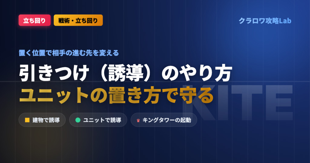 【クラロワ】引きつけ（誘導）のやり方｜ユニットの置き方で守る