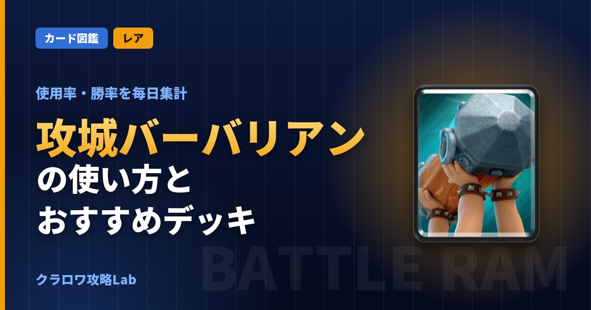 攻城バーバリアンの使い方とおすすめデッキ（クラロワ）