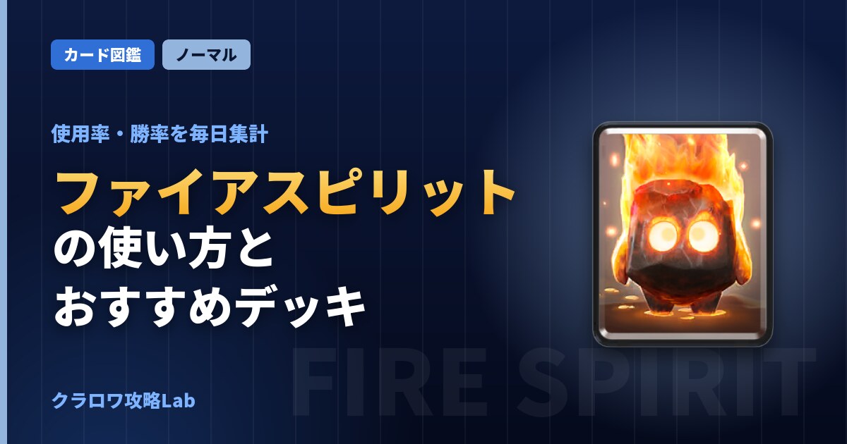 ファイアスピリットの使い方とおすすめデッキ（クラロワ）
