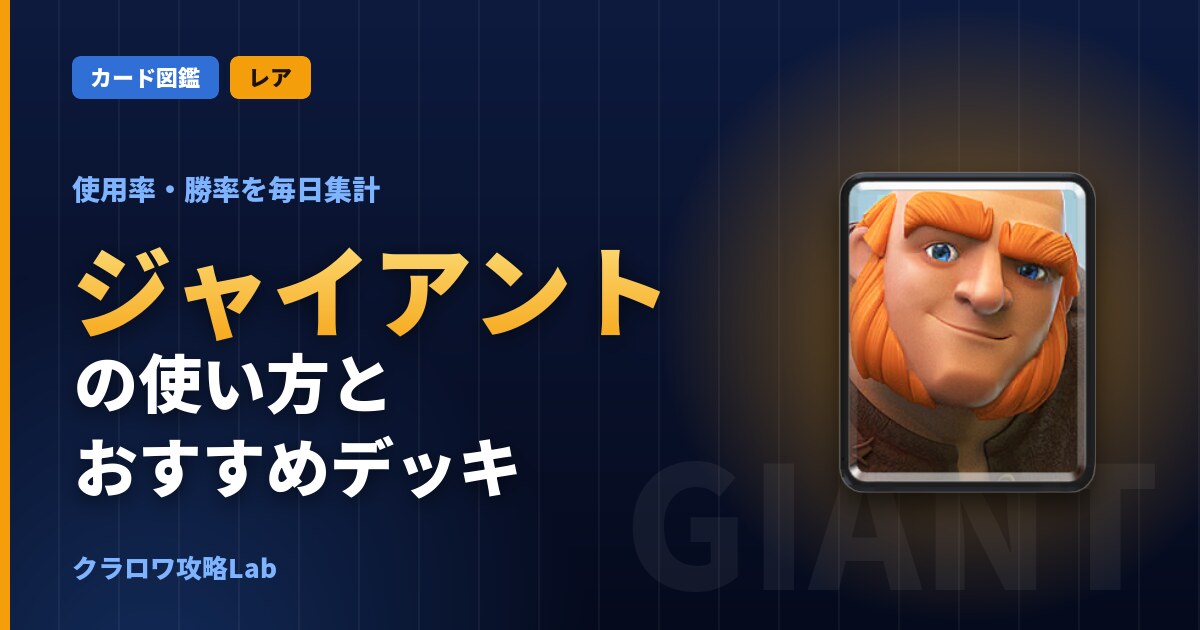 ジャイアントの使い方とおすすめデッキ（クラロワ）