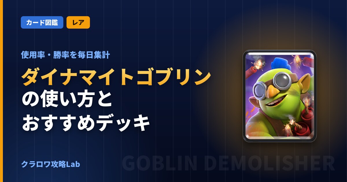 ダイナマイトゴブリンの使い方とおすすめデッキ（クラロワ）