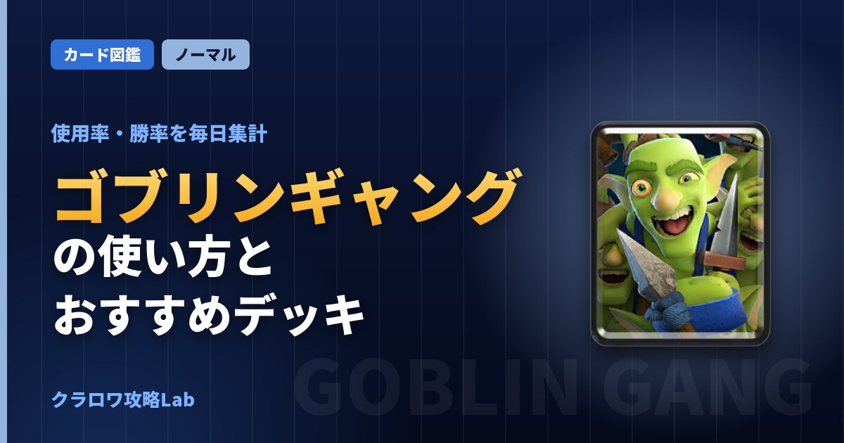ゴブリンギャングの使い方とおすすめデッキ（クラロワ）