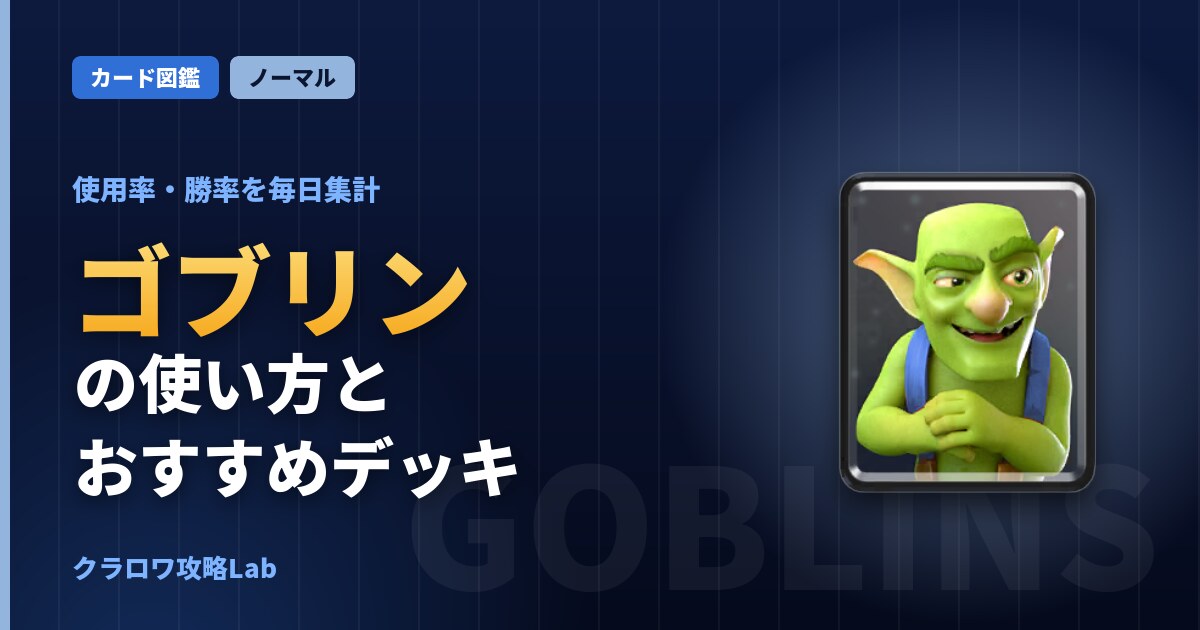 ゴブリンの使い方とおすすめデッキ(クラロワ)