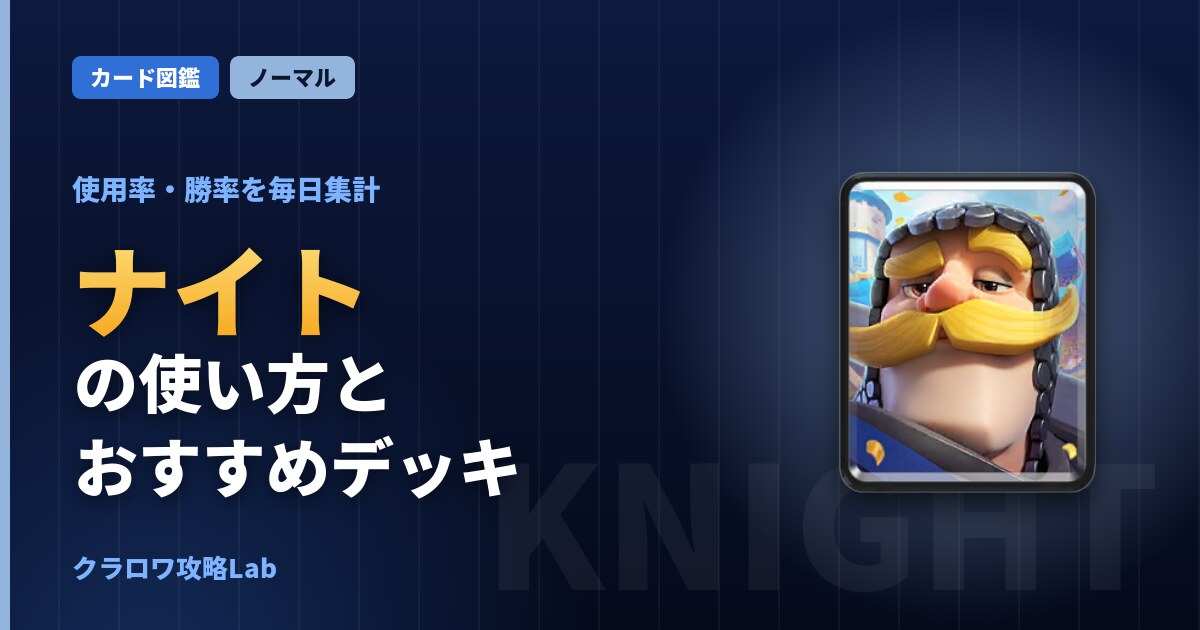 ナイトの使い方とおすすめデッキ(クラロワ)