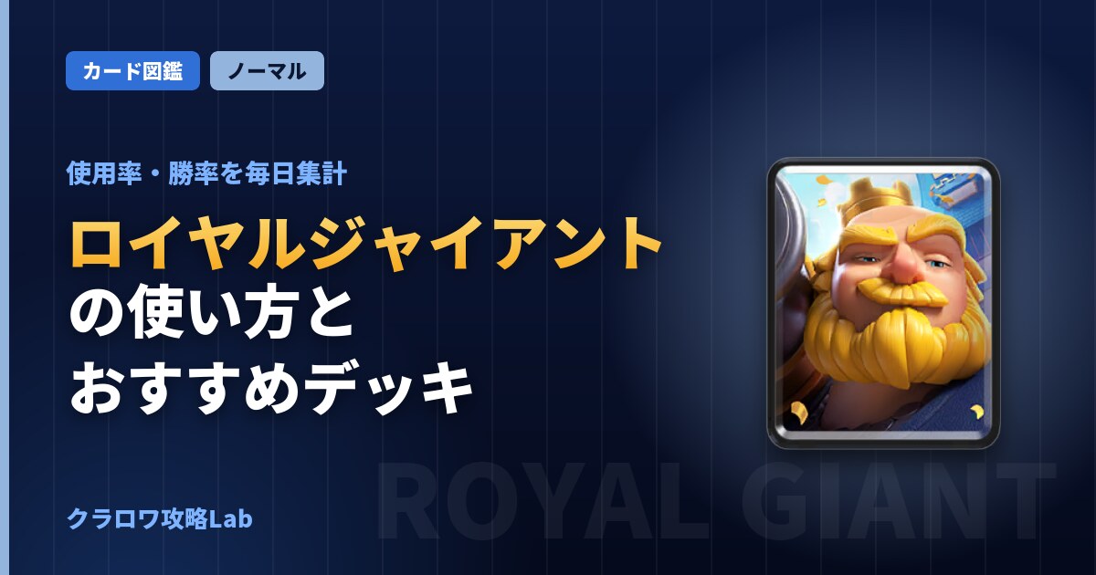 ロイヤルジャイアントの使い方とおすすめデッキ（クラロワ）