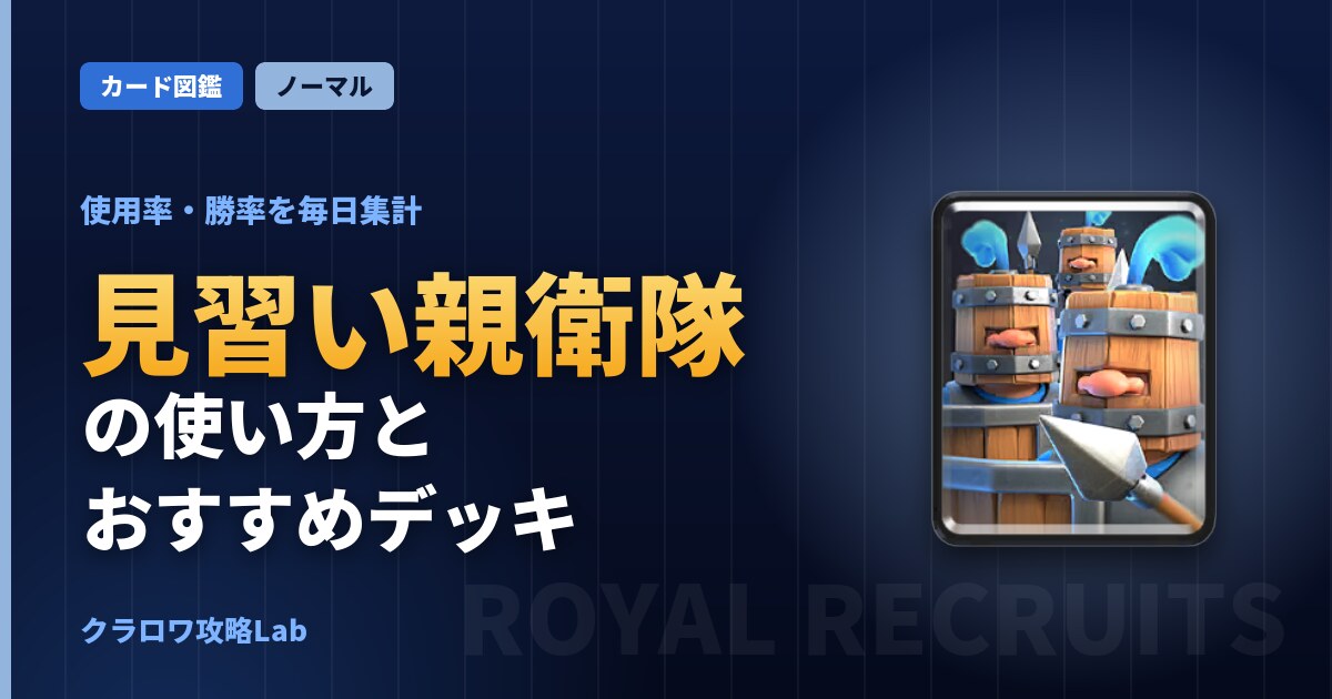 見習い親衛隊の使い方とおすすめデッキ（クラロワ）