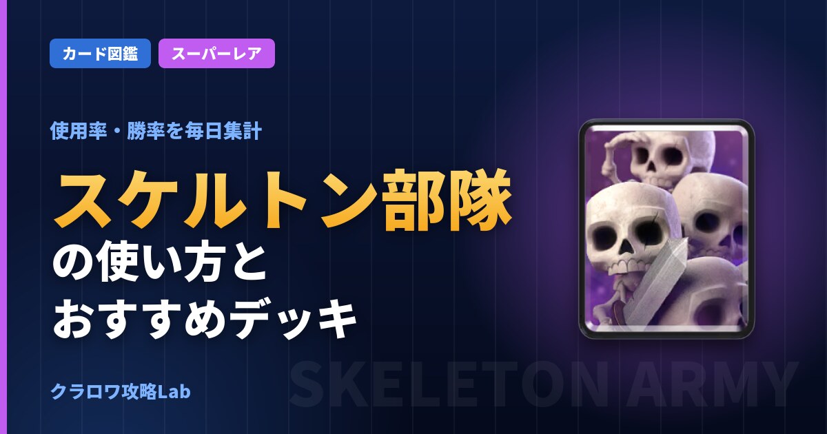 スケルトン部隊の使い方とおすすめデッキ（クラロワ）