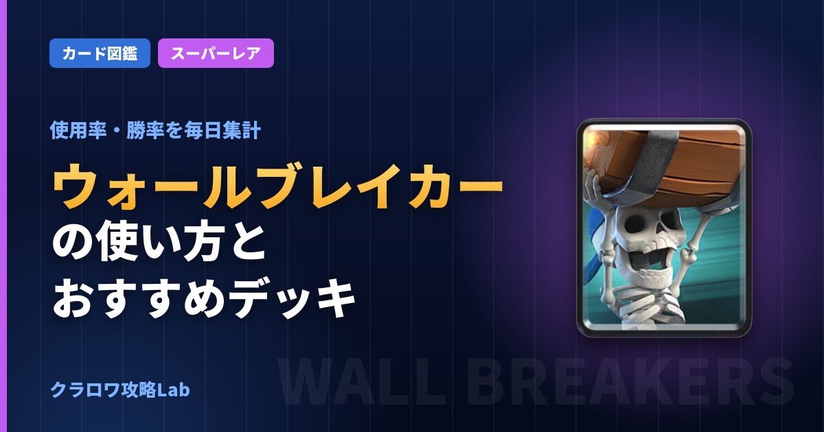 ウォールブレイカーの使い方とおすすめデッキ（クラロワ）