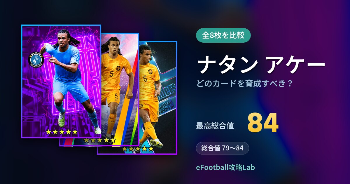 【イーフト】ナタン アケーはどのカードを育成すべき?全8枚を比較