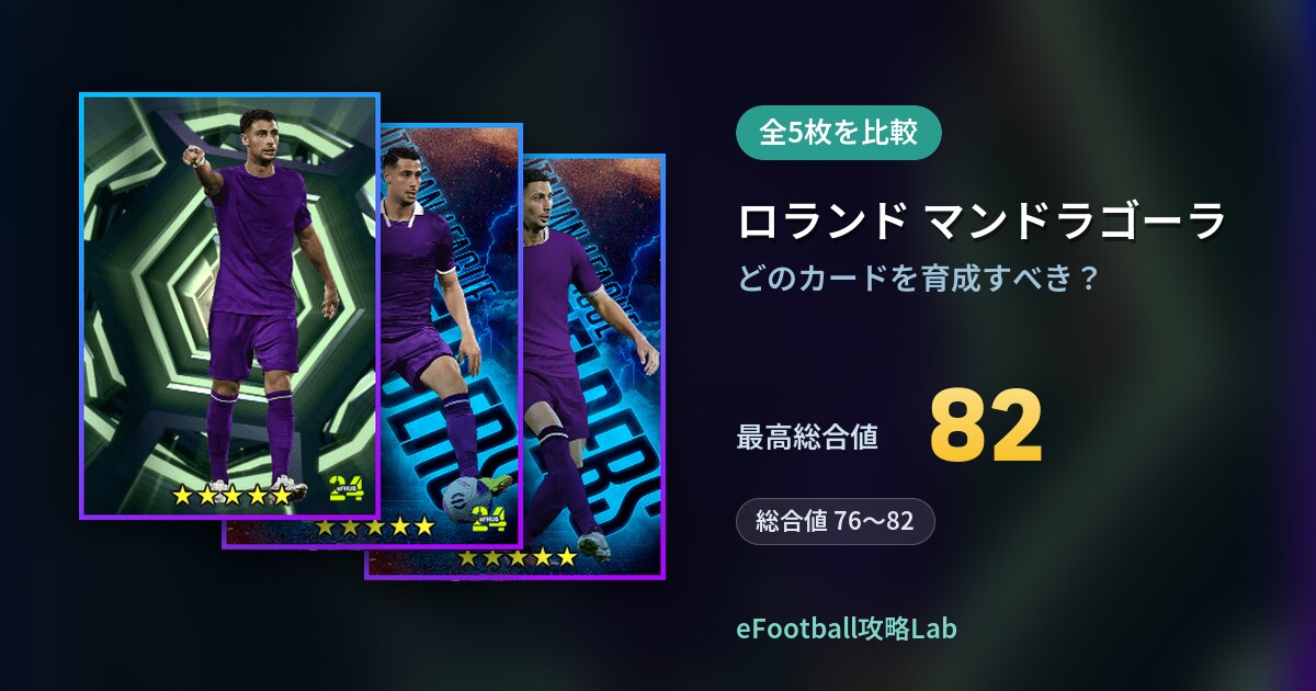 【イーフト】ロランド マンドラゴーラはどのカードを育成すべき?全5枚を比較