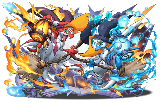 仮装祭の双子龍・ワングレン＆ベイツールのイラスト