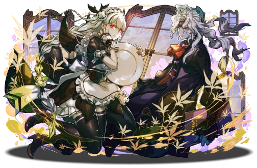 メイド・ヴァルキリー＆執事・ヴァンパイアデュークのイラスト