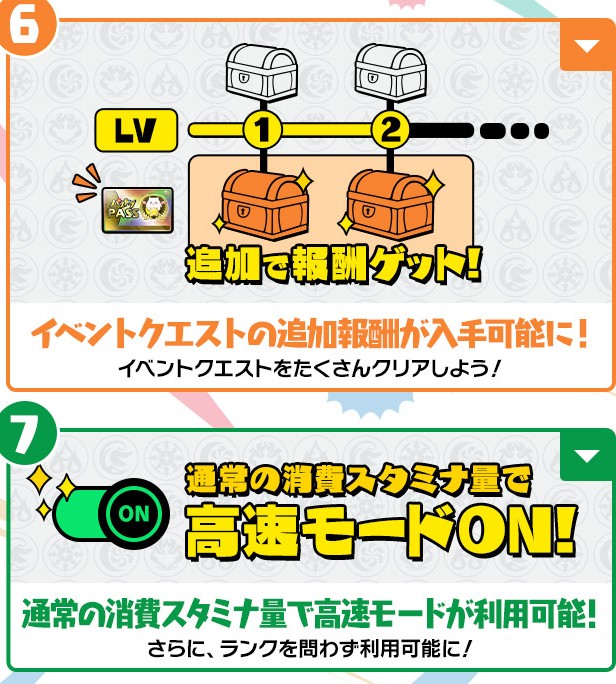 パズドラパスの特典6と7の案内画像