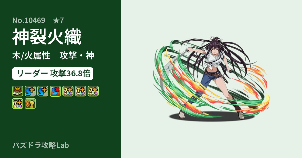 【パズドラ】神裂火織の性能・覚醒・スキルのアイキャッチ