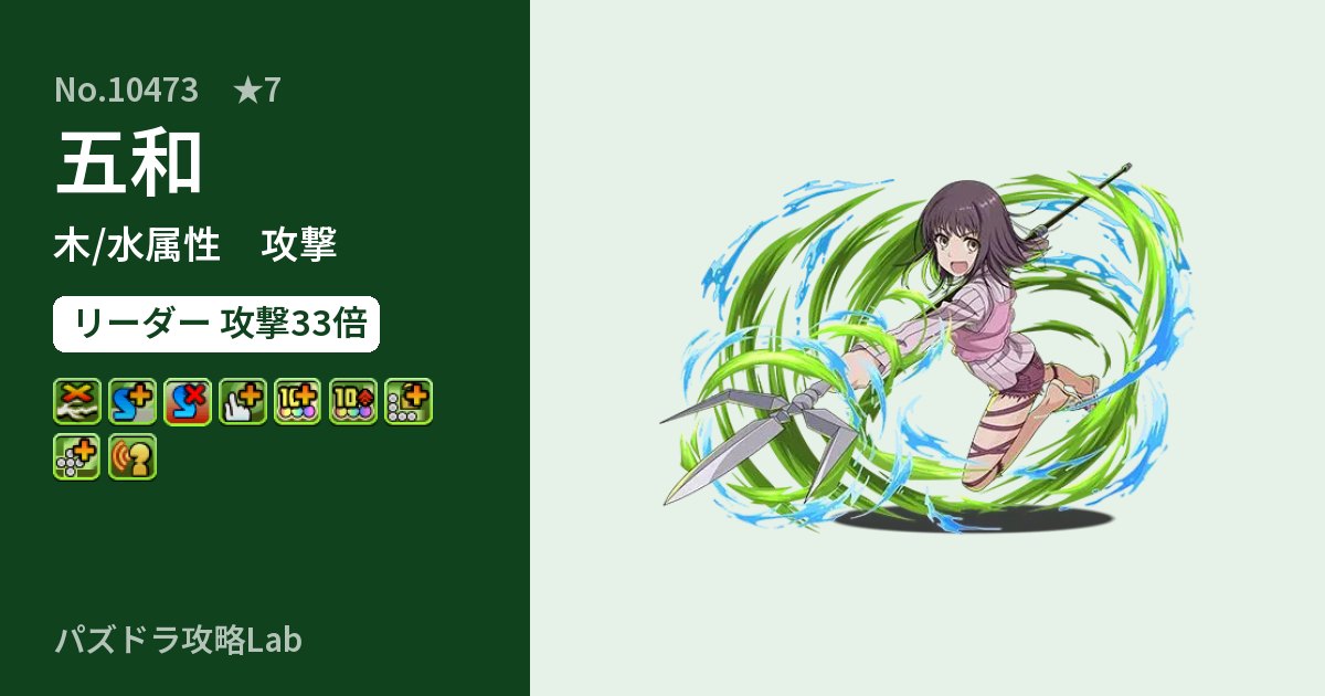 【パズドラ】五和の性能・覚醒・スキルのアイキャッチ