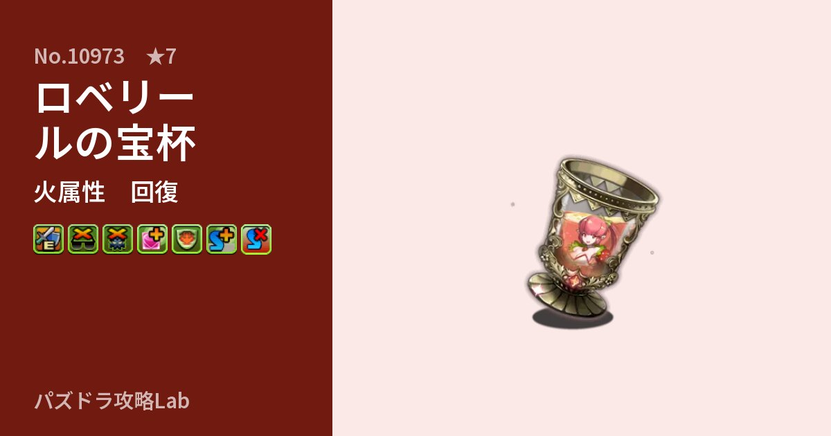 【パズドラ】ロベリールの宝杯の性能・覚醒・スキルのアイキャッチ