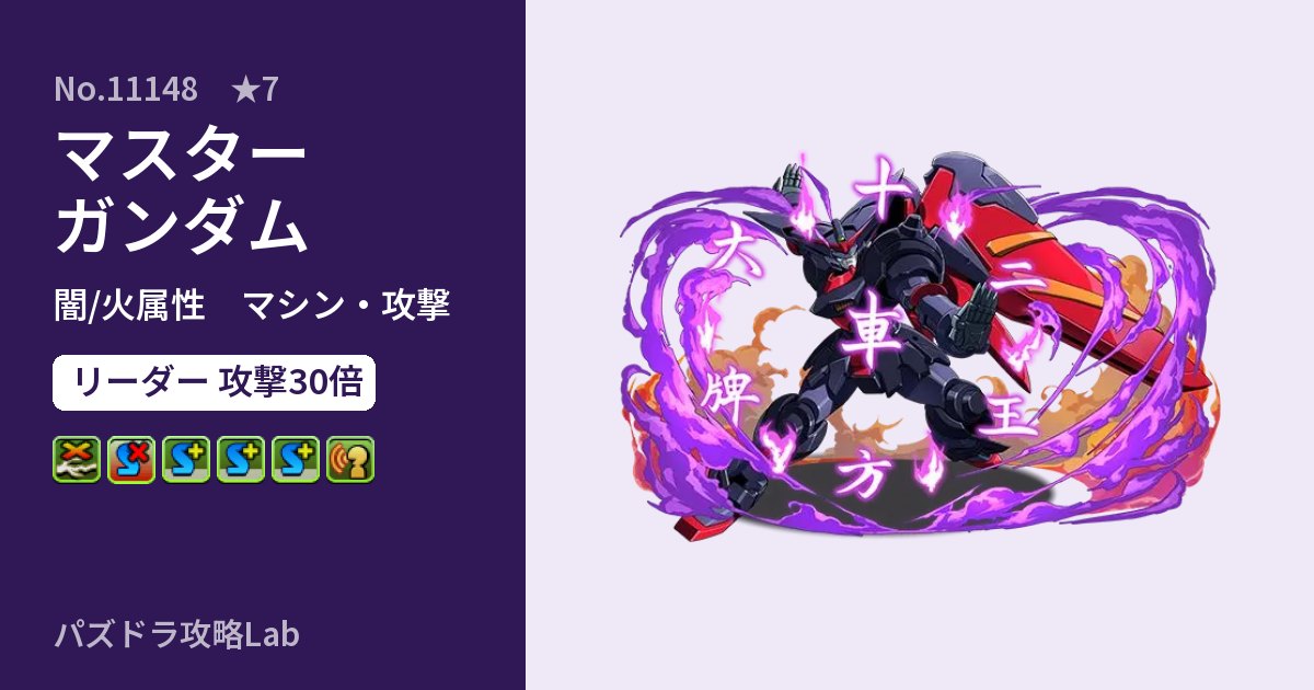 【パズドラ】マスターガンダムの性能・覚醒・スキルのアイキャッチ
