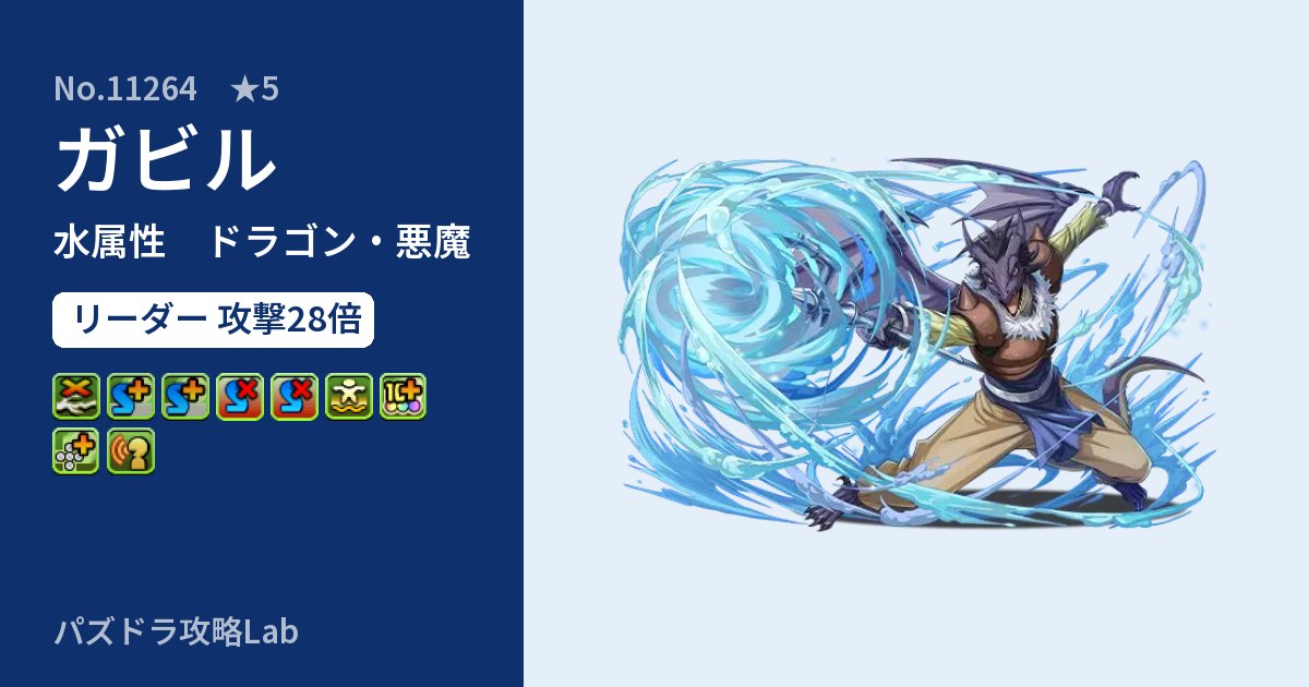 【パズドラ】ガビルの性能・覚醒・スキルのアイキャッチ