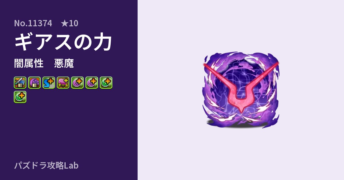 【パズドラ】ギアスの力の性能・覚醒・スキルのアイキャッチ