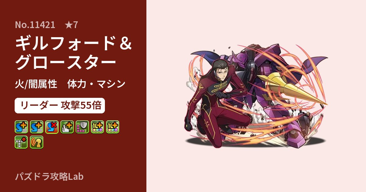 【パズドラ】ギルフォード＆グロースターの性能・覚醒・スキルのアイキャッチ