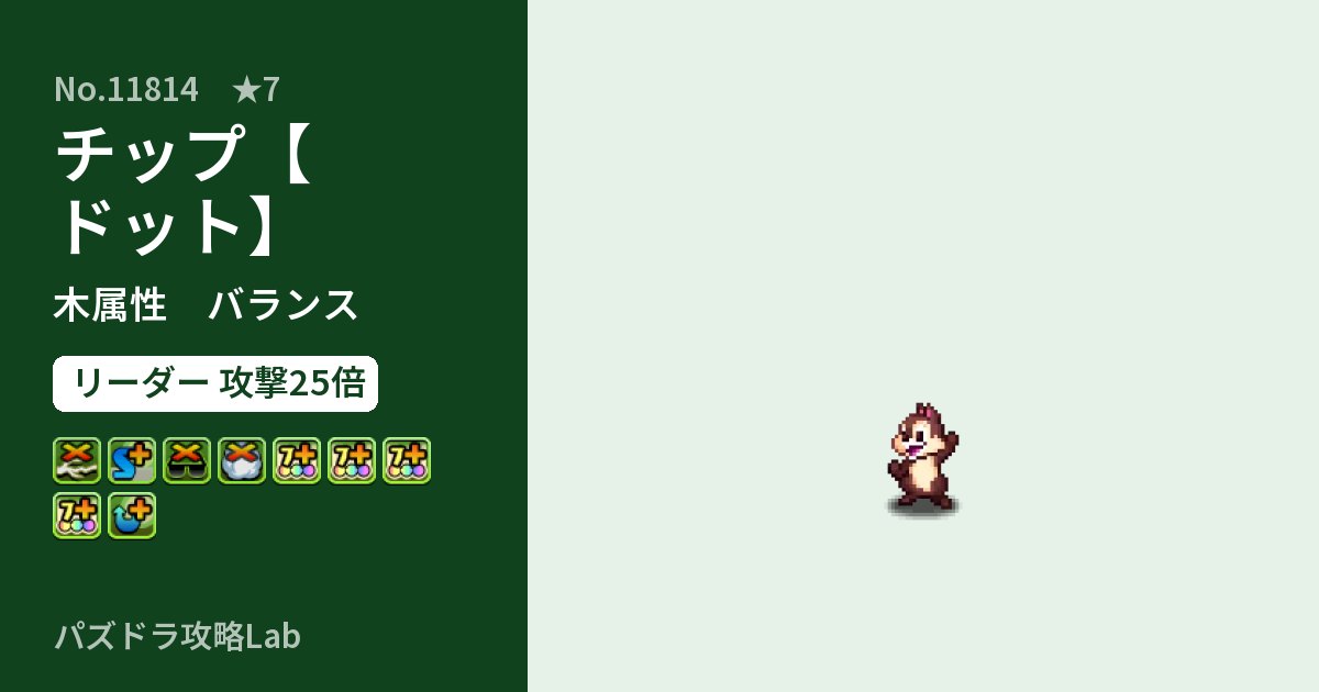 【パズドラ】チップ【ドット】の性能・覚醒・スキルのアイキャッチ
