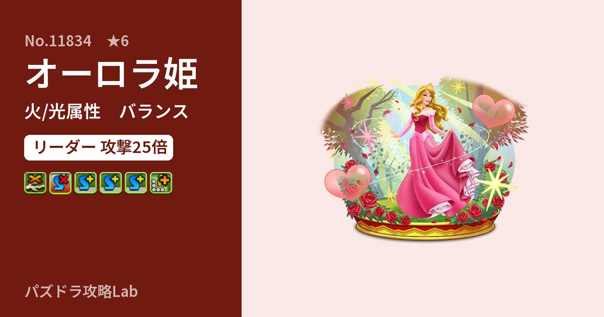 【パズドラ】オーロラ姫の性能・覚醒・スキルのアイキャッチ