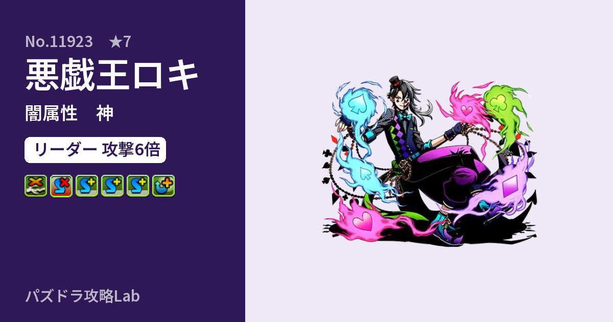 【パズドラ】悪戯王ロキの性能・覚醒・スキルのアイキャッチ