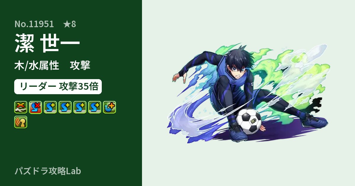【パズドラ】潔 世一の性能・覚醒・スキルのアイキャッチ