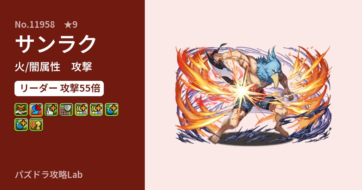 【パズドラ】サンラクの性能・覚醒・スキルのアイキャッチ