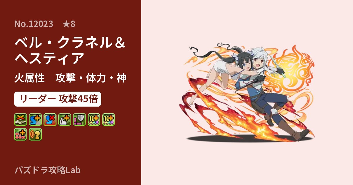 【パズドラ】ベル・クラネル＆ヘスティアの性能・覚醒・スキルのアイキャッチ