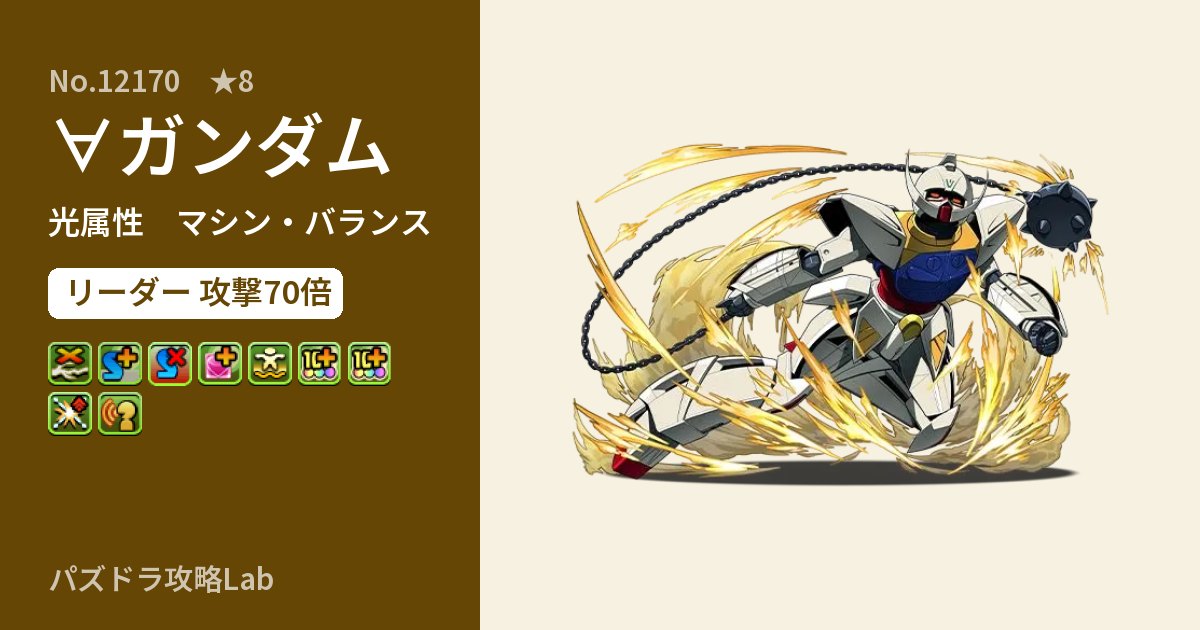 【パズドラ】∀ガンダムの性能・覚醒・スキルのアイキャッチ