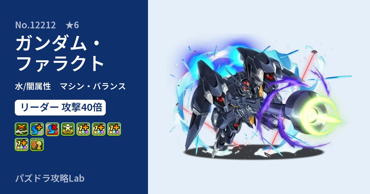 【パズドラ】ガンダム・ファラクトの性能・覚醒・スキルのアイキャッチ