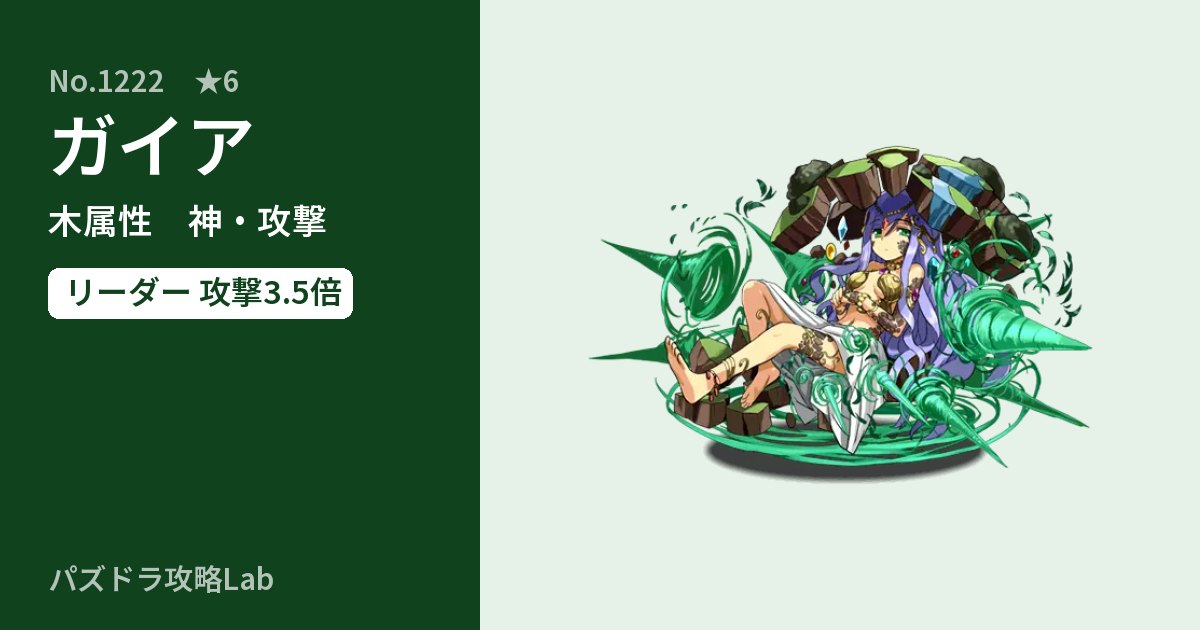 【パズドラ】ガイアの性能・覚醒・スキルのアイキャッチ