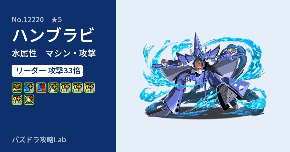 【パズドラ】ハンブラビの性能・覚醒・スキルのアイキャッチ