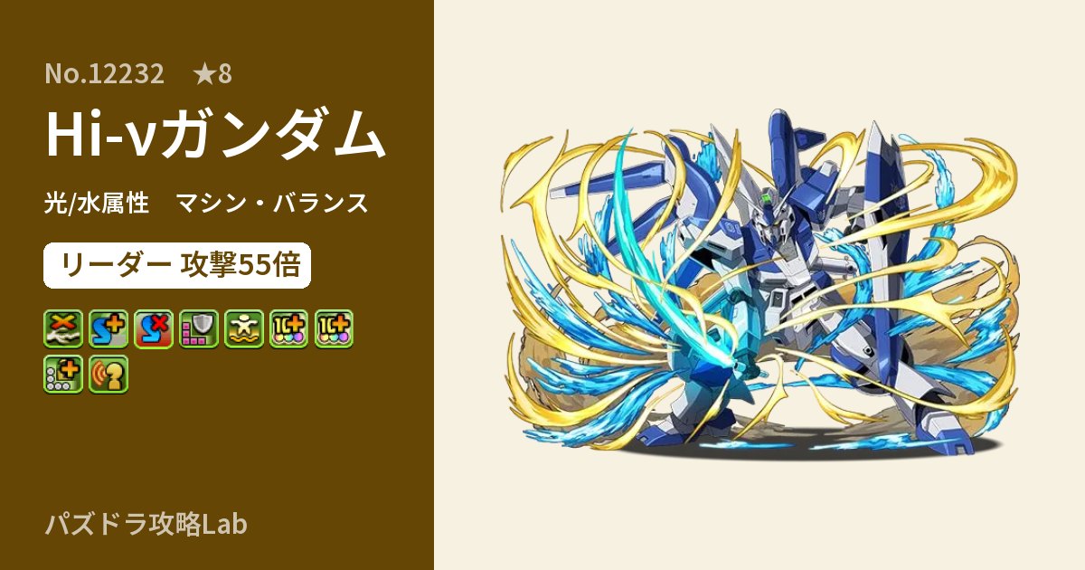 【パズドラ】Hi-νガンダムの性能・覚醒・スキルのアイキャッチ