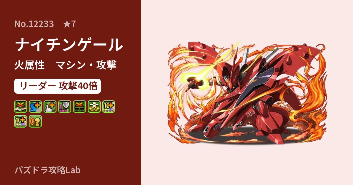 【パズドラ】ナイチンゲールの性能・覚醒・スキルのアイキャッチ