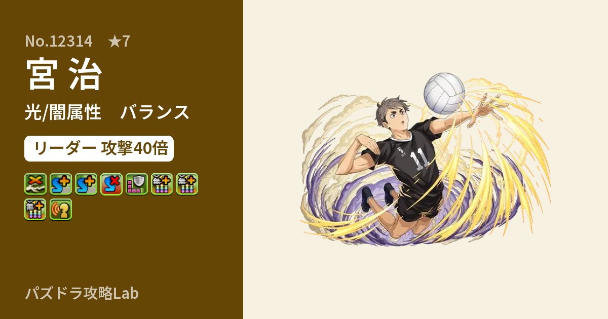 【パズドラ】宮 治の性能・覚醒・スキルのアイキャッチ