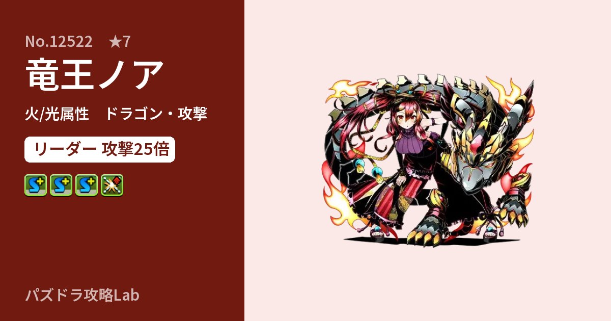【パズドラ】竜王ノアの性能・覚醒・スキルのアイキャッチ