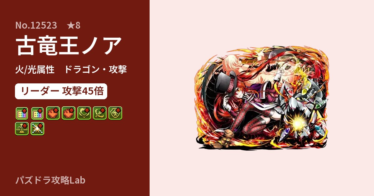 【パズドラ】古竜王ノアの性能・覚醒・スキルのアイキャッチ