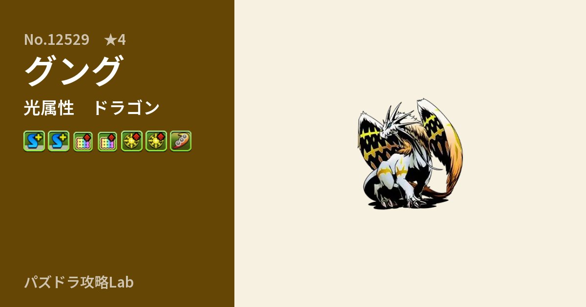 【パズドラ】グングの性能・覚醒・スキルのアイキャッチ
