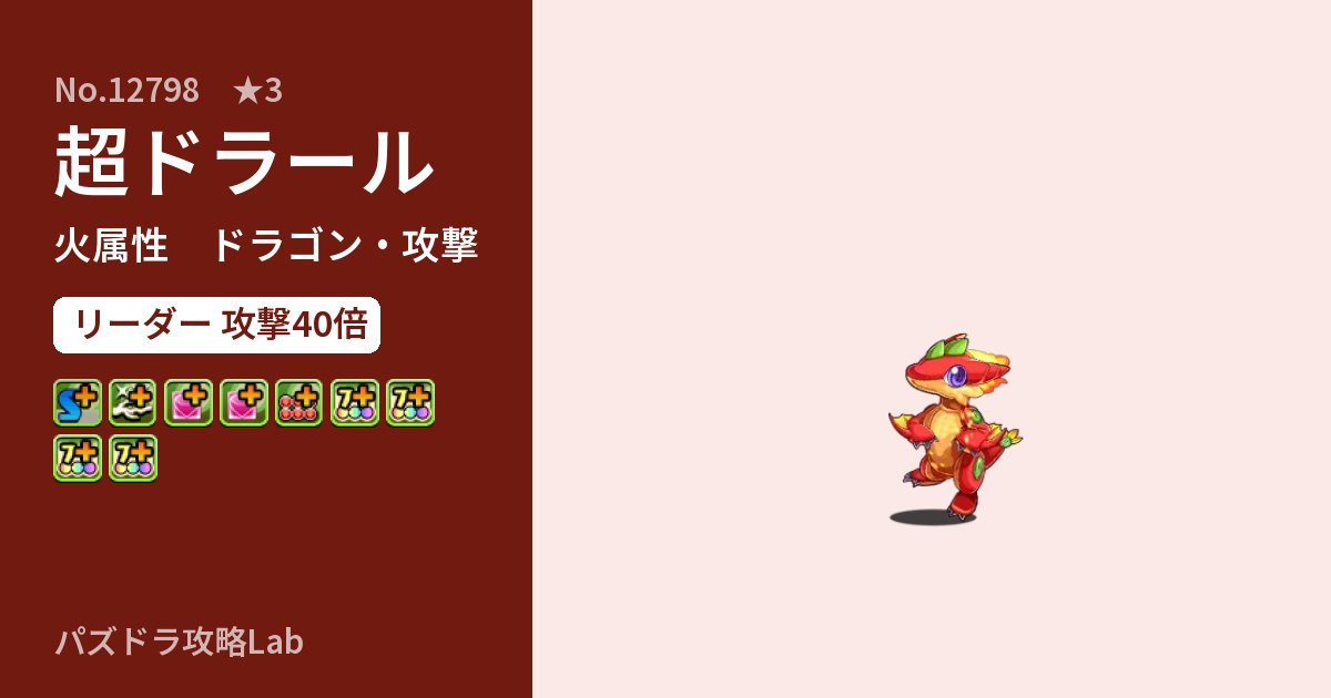 【パズドラ】超ドラールの性能・覚醒・スキルのアイキャッチ