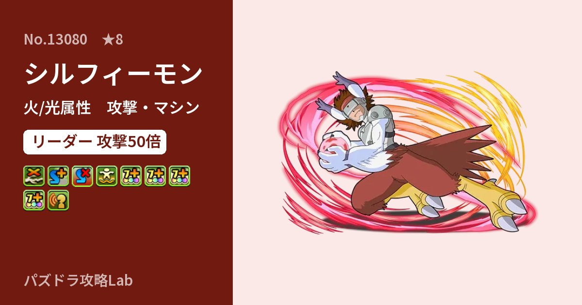 【パズドラ】シルフィーモンの性能・覚醒・スキルのアイキャッチ