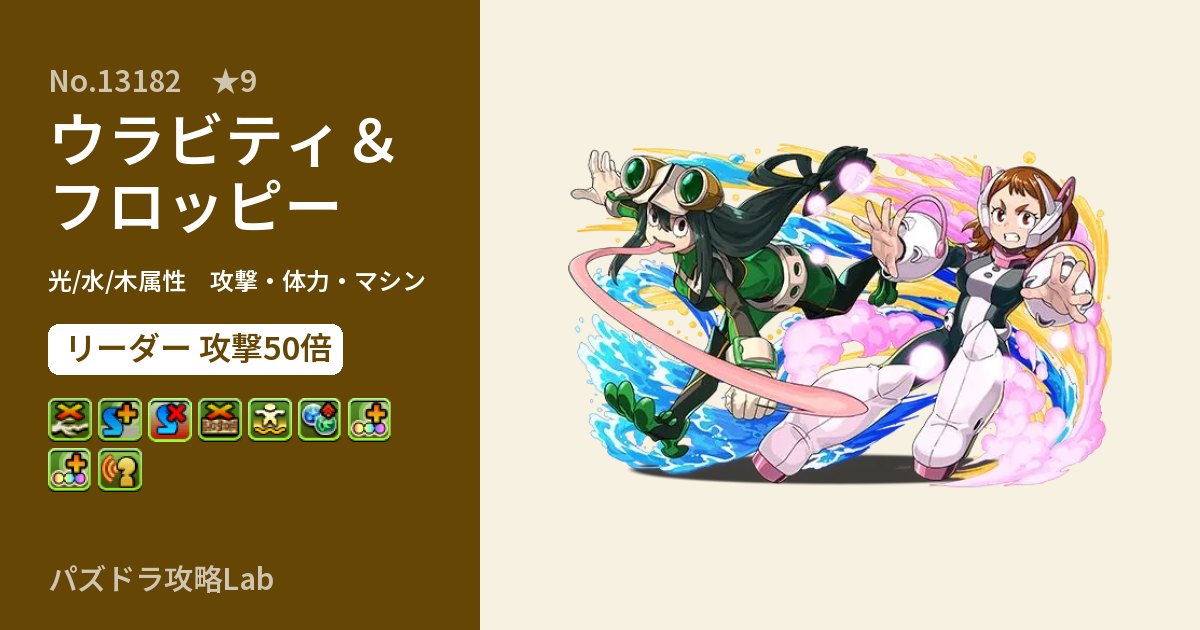 【パズドラ】ウラビティ＆フロッピーの性能・覚醒・スキルのアイキャッチ