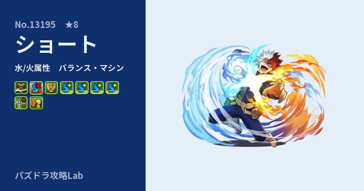 【パズドラ】ショートの性能・覚醒・スキルのアイキャッチ