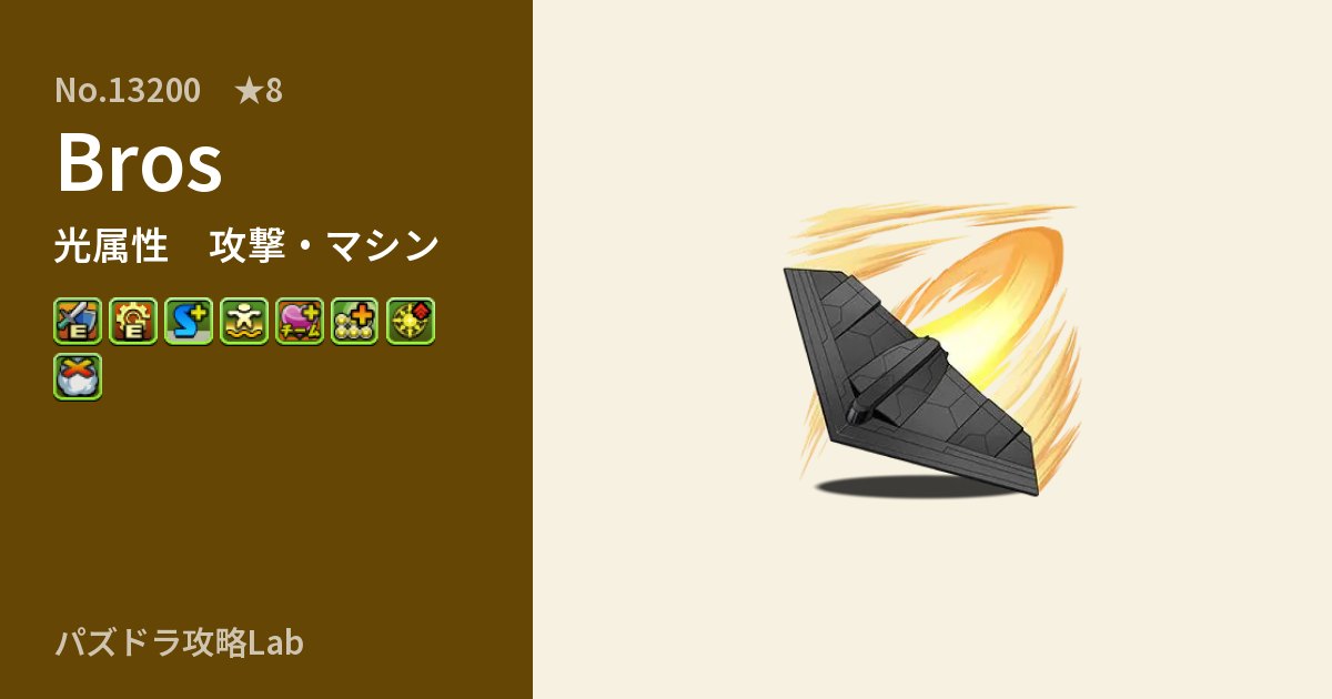 【パズドラ】Brosの性能・覚醒・スキルのアイキャッチ