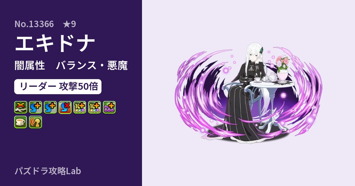 【パズドラ】エキドナの性能・覚醒・スキルのアイキャッチ