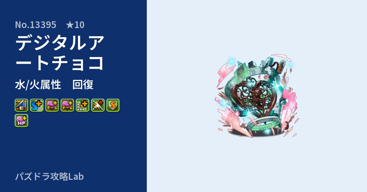 【パズドラ】デジタルアートチョコの性能・覚醒・スキルのアイキャッチ