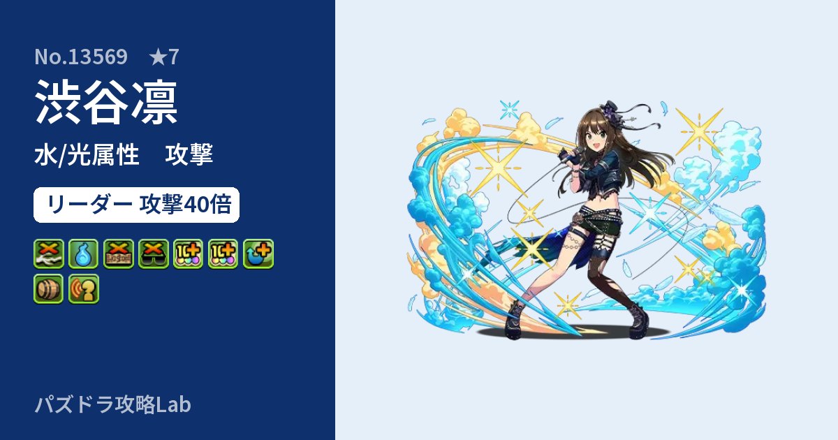 【パズドラ】渋谷凛の性能・覚醒・スキルのアイキャッチ
